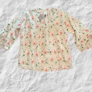 Anthropologie HD Paris Floral Oversized Blouse Size‎ 2